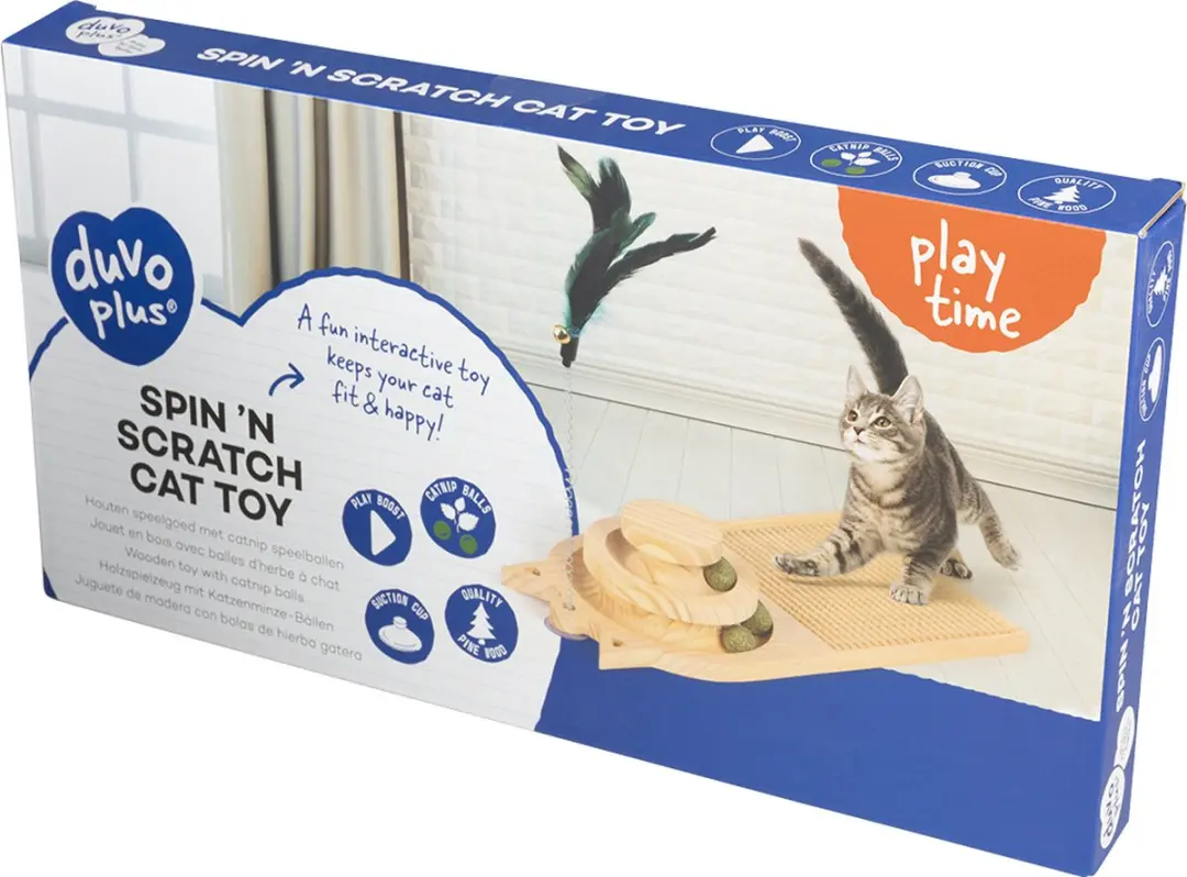 DuvoPlus Play ’n Scratch Kat Speelgoed 40x19x8cm - Bruin