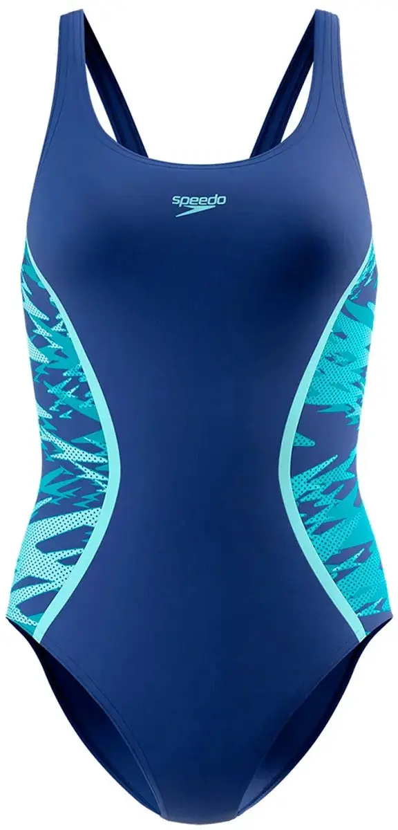 Speedo Hyperboom Splice Muscleback Badpak Dames - 36 - Blauw - afbeelding 5 van 5