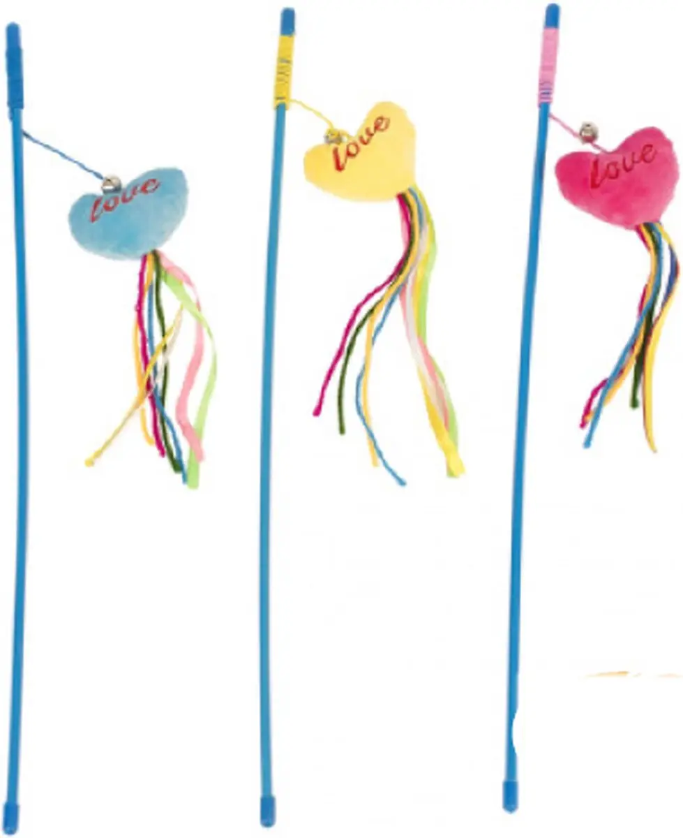 DuvoPlus Speelhengel Love Kat - 53cm - Met Catnip