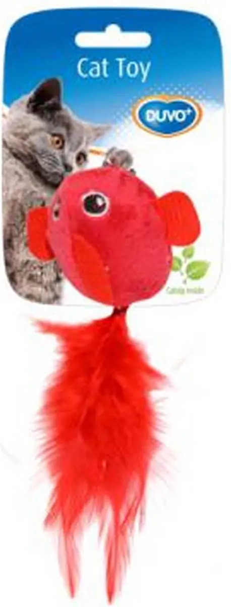 DuvoPlus Kat Speelgoed Assortiment Vogels 2 Stuks - Rood/Purper