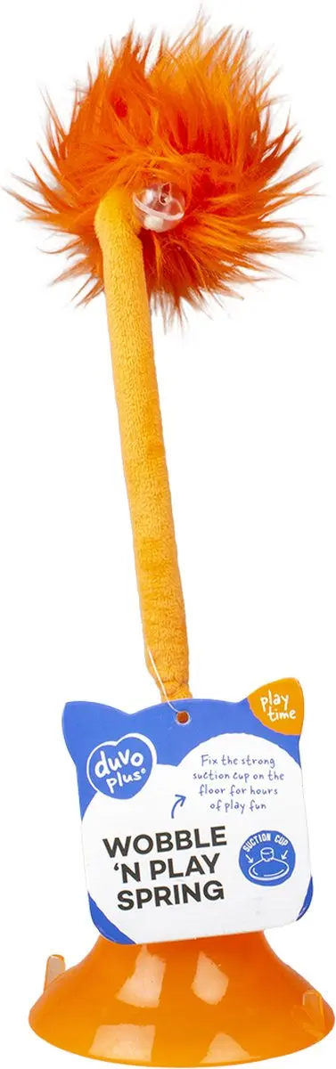 Duvo Wobble 'n Play Spring Hondenspeeltje - 31,5x10,3x10,3cm - Oranje