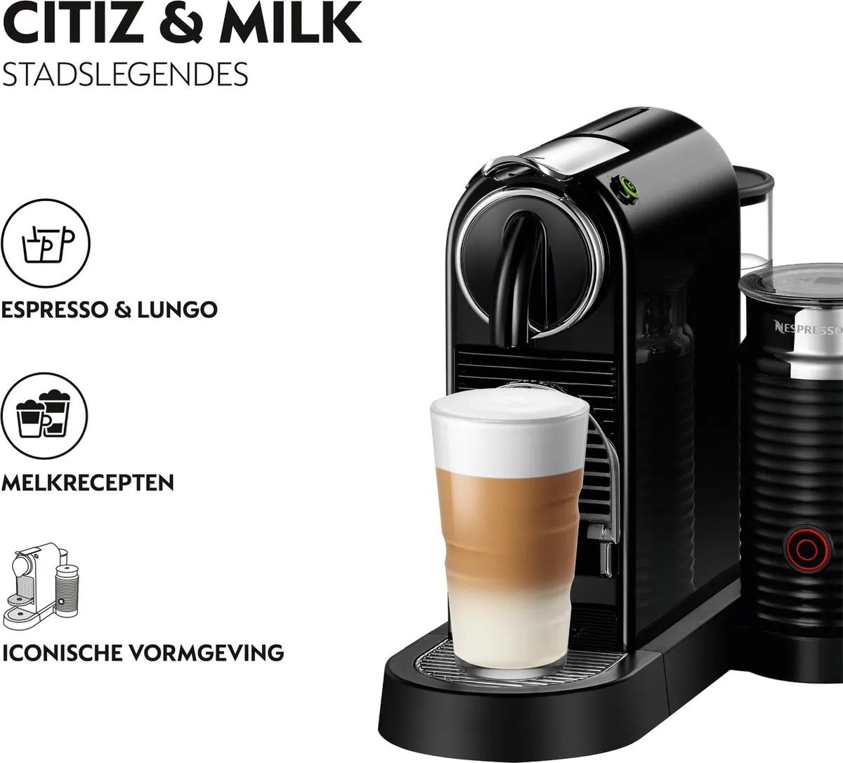 Magimix Nespresso CitiZ Melkopschuimer - 1260W - 1L - Zwart