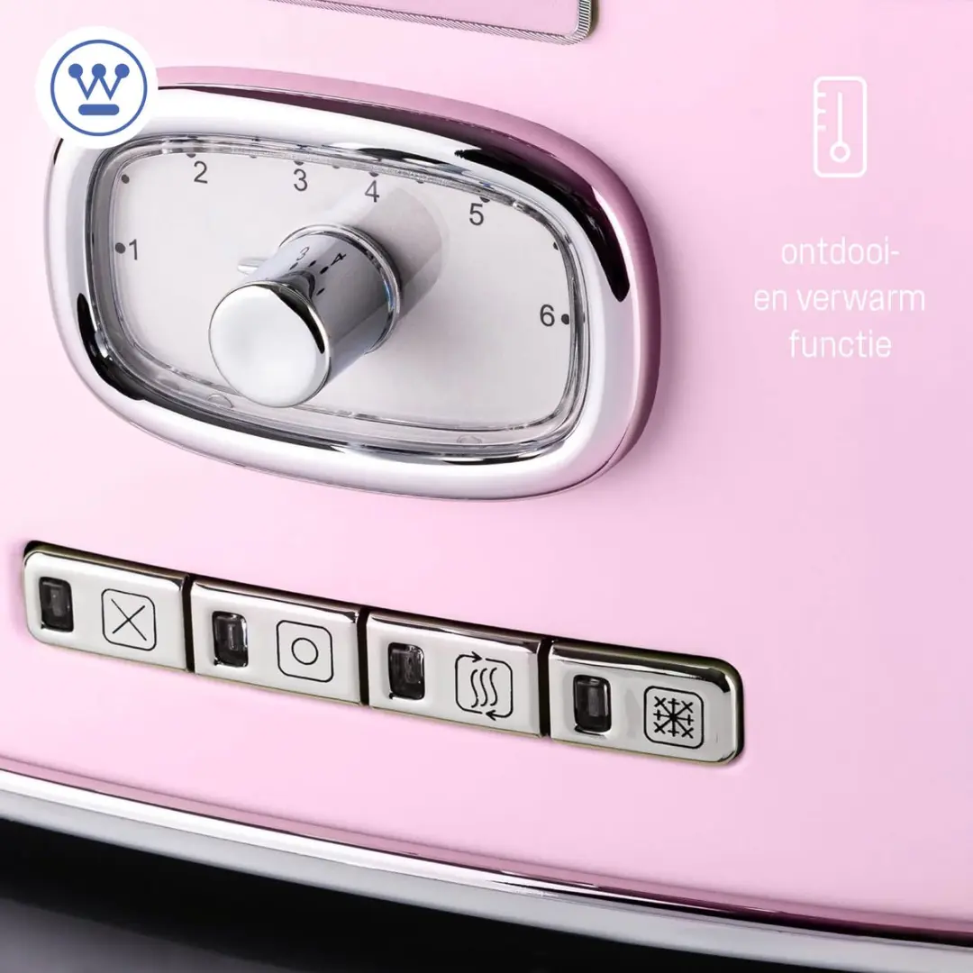 Westinghouse WKTTB857 Roze Broodrooster 2 Sneden 815W