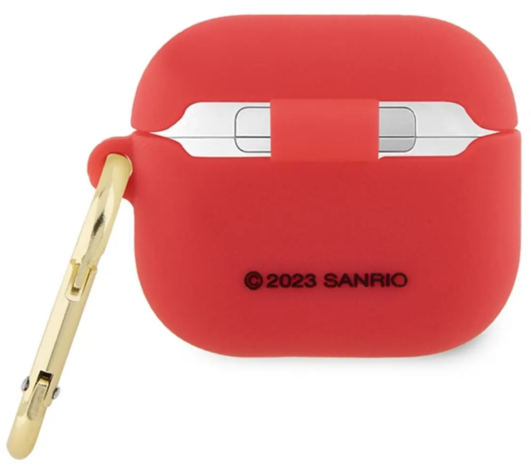 Hello Kitty Siliconen 3D Kitty Hoofdhoes AirPods 3 - Rood - afbeelding 2 van 5