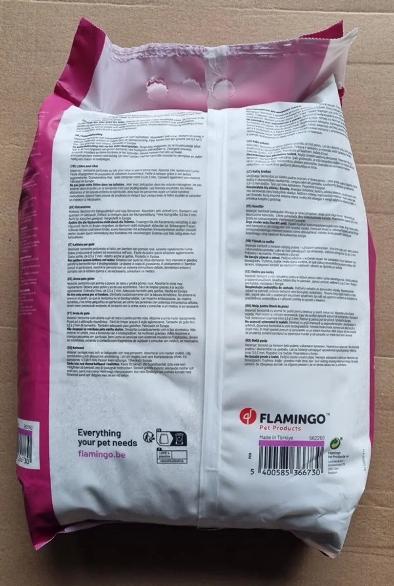 Flamingo Bentoniet Kattenbakvulling Wit - 10 kg