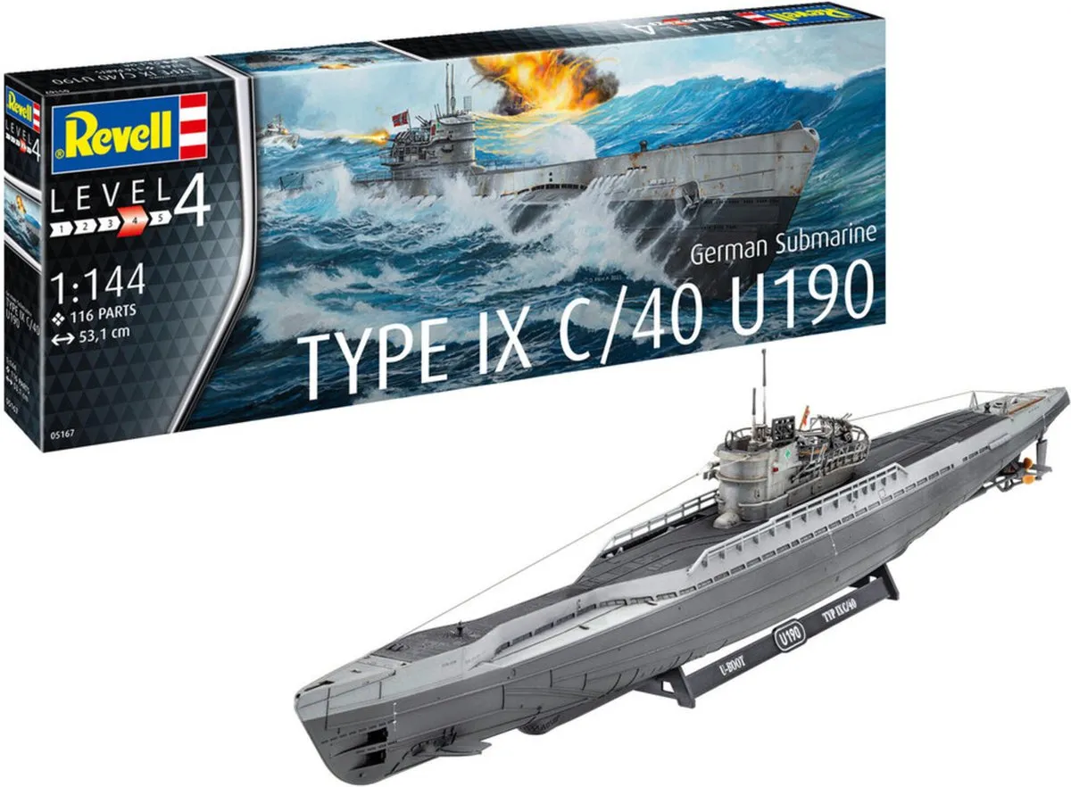 Revell 05167 Duitse U-Boot Type IX C/40