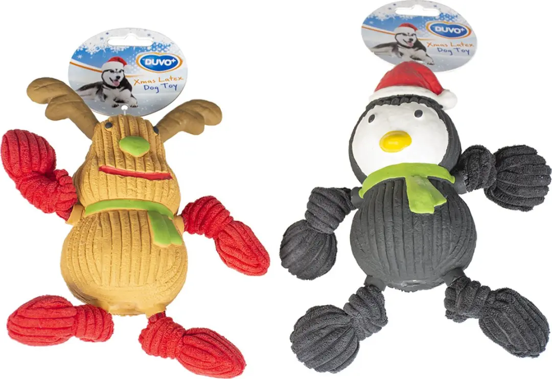 DuvoPlus Speelgoedset Xmas Rendier & Pinguïn - Gemengde Kleuren