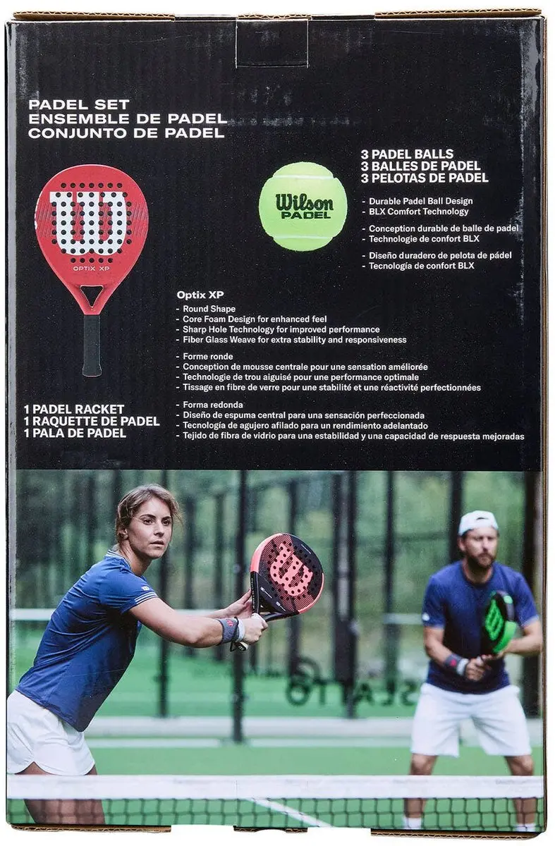 Wilson Optix XP Red Racket - L0 grip - Tennisbal set