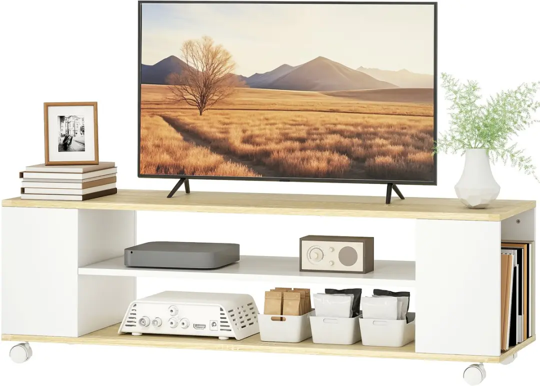 ECTEATOY Zwevend TV-meubel 120x40x38,5cm - Wit - afbeelding 3 van 6