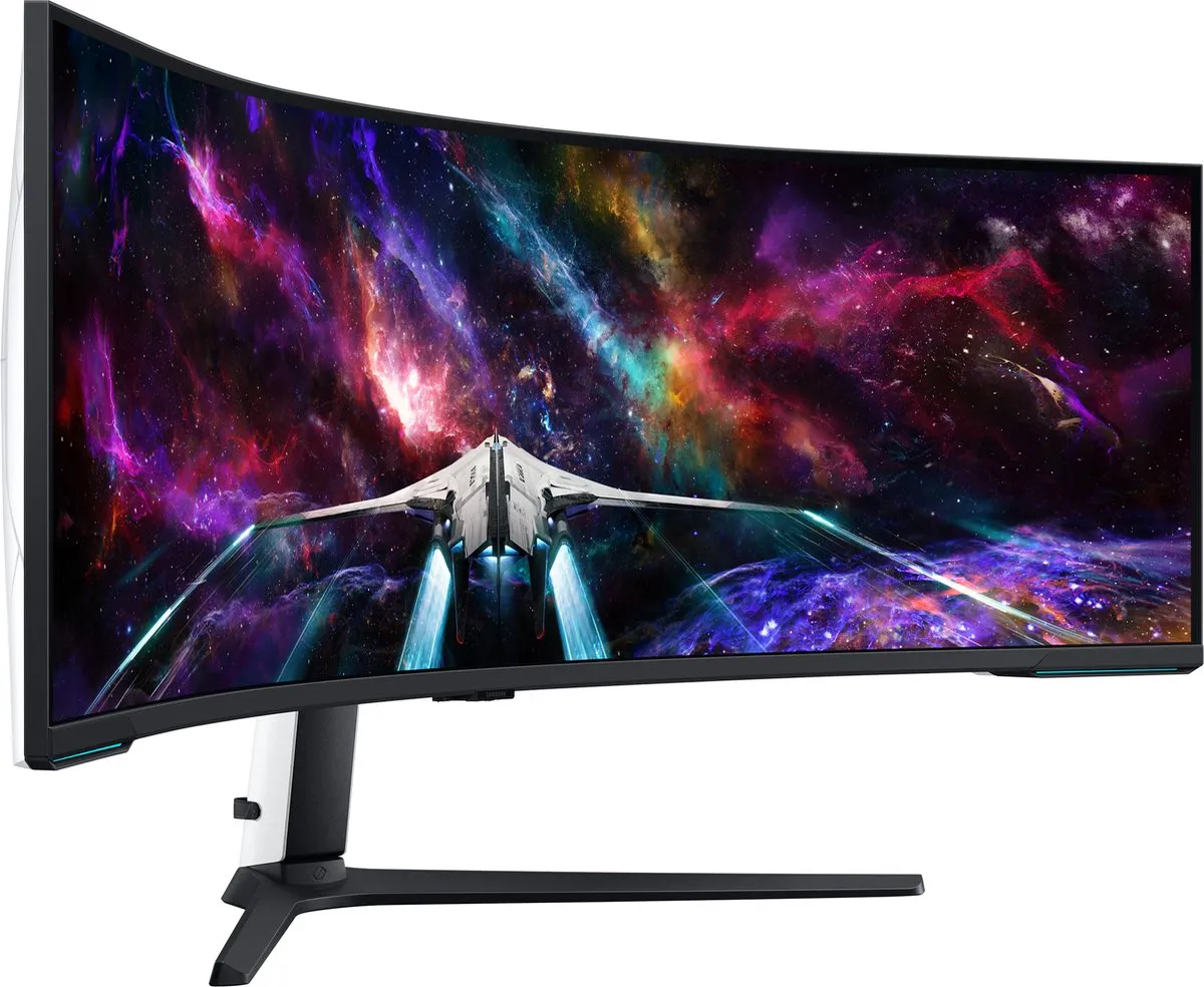 Samsung S57CG954NU Curved Gaming Monitor - 3x HDMI 2.1 - Wit
