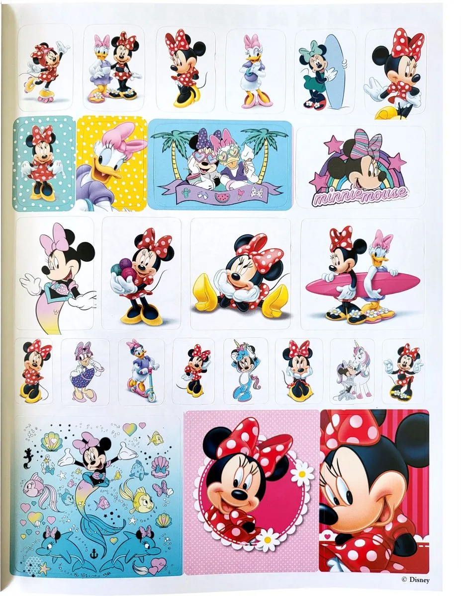 Disney Minnie Kleurboek 120 Pg + Stickers - Rood