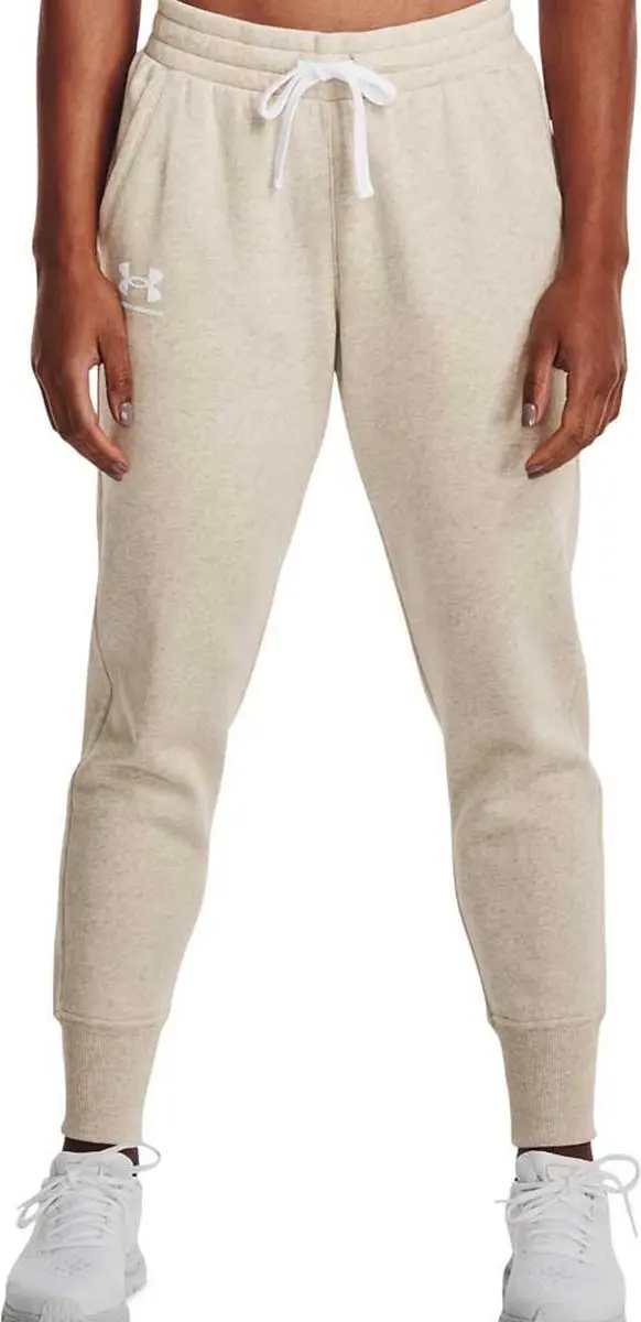Under Armour Rival Fleece Joggingbroek - Oatmeal Light Heather/XL - afbeelding 6 van 6