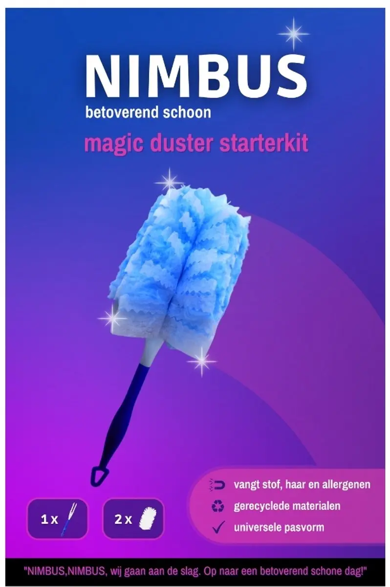 Nimbus Magic Duster Handvat + Navullingen - 10 Stuks