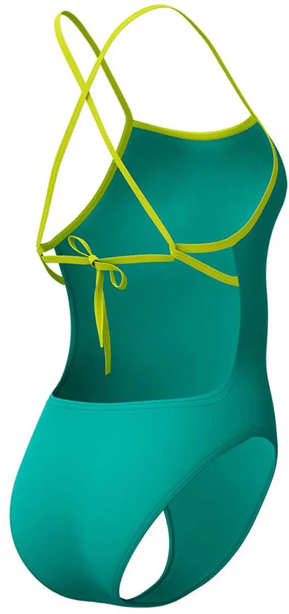 Speedo FL Solid Tie Back Zwemkleding - UK 34 - Groen/Turquoise