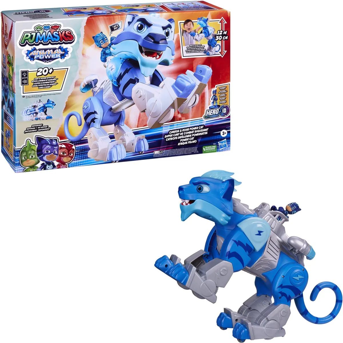 Hasbro PJ Masks Animal Power Cat - Motorisch Voertuig F5202 - Blauw/Zwart/Wit