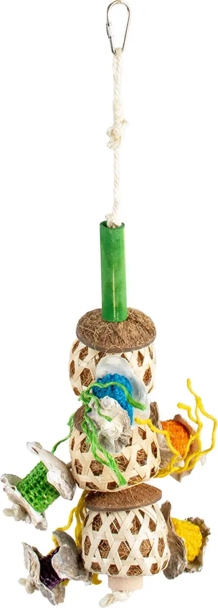 DuvoPlus Forage Triple Coco & Bamboe Ballen Vogel