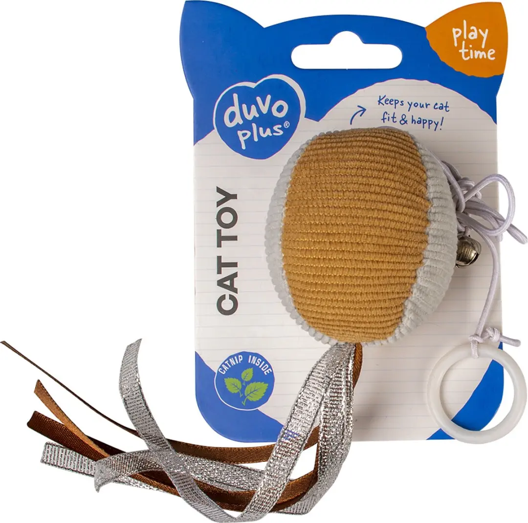 Duvo Cushy Bal Kat - Bruin/grijs