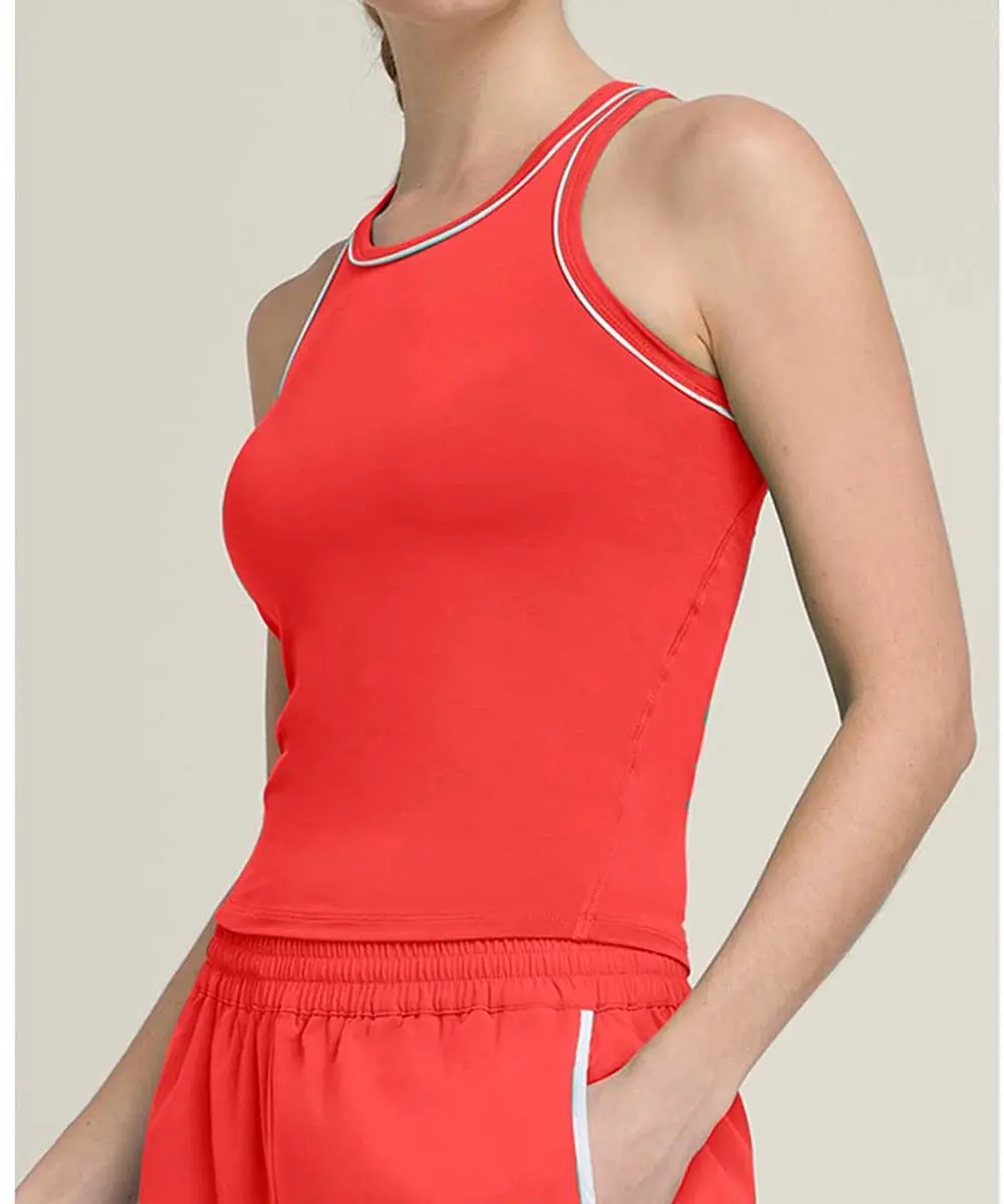 Wilson Team Mouwloos T-shirt - S - Rood/Oranje