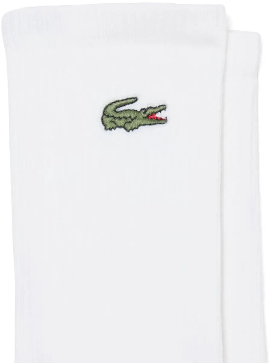 Lacoste Crocodile Logo Unisex Sportsokken 3 Stuks - Wit - 39-42