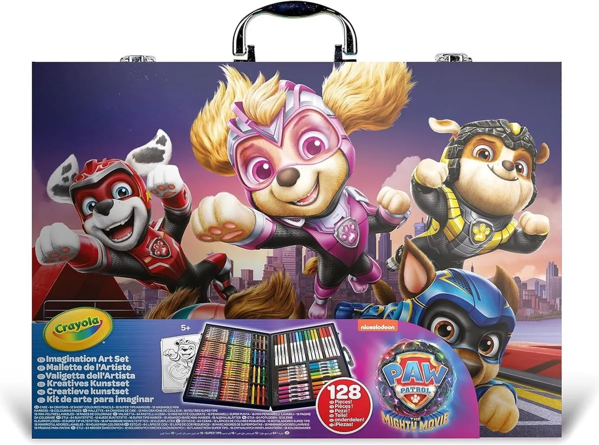 Crayola Paw Patrol Mighty Movie Kleurkoffer - 128-delig