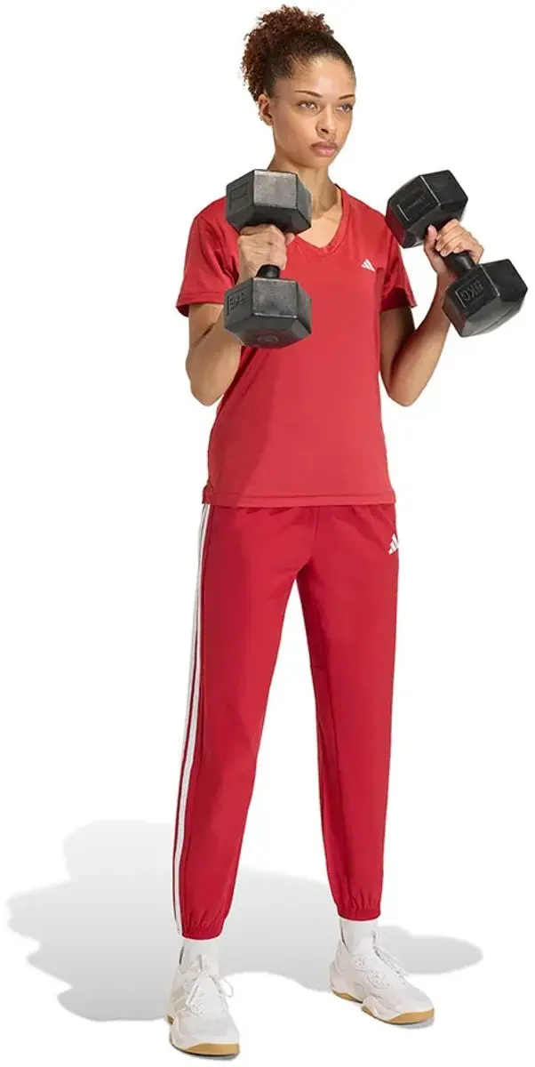 adidas Train Essentials 3 Stripes Joggers - Rood L