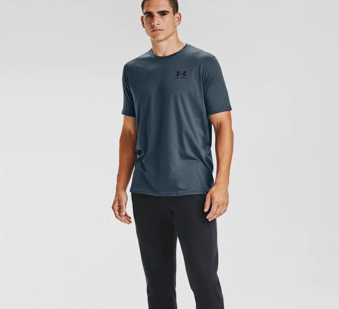 Under Armour Sportstyle Left Chest Logo Sportshirt - XL - Donkerblauw - afbeelding 6 van 6