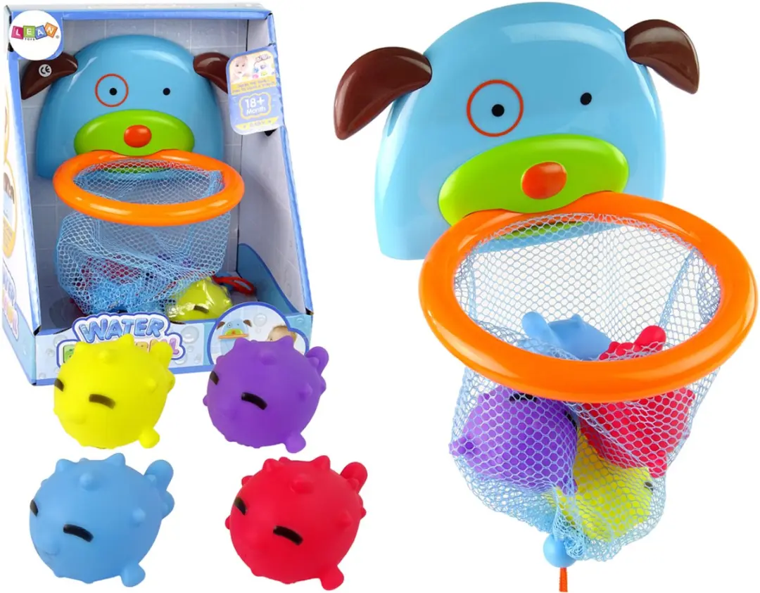 LEAN TOYS Mini Basketbal Hond Rubber Speeltje