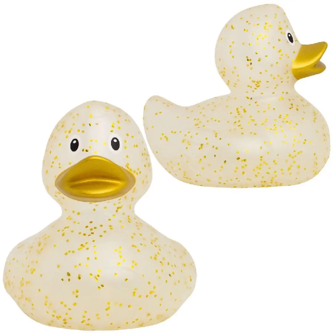 Van der Meulen Badeend Goud Glitter Rubber