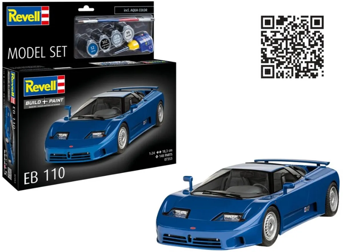 Revell Bugatti EB 110 Modelbouwpakket 1:24 - 148 Onderdelen - Multi