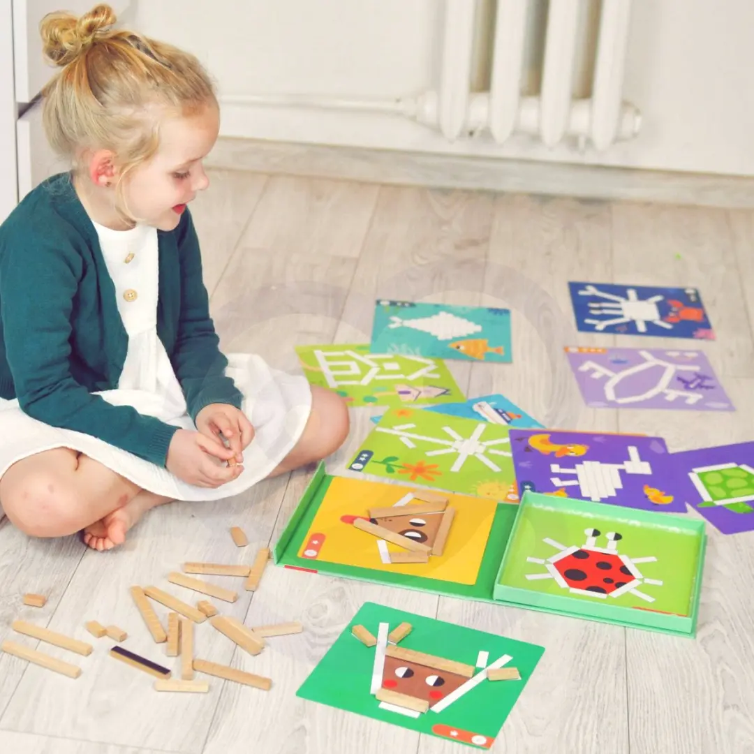Tooky Toy Puzzelspel Meerkleurig - 49 Stuks - 30 Patronen