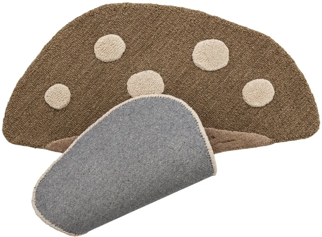 Bloomingville Vloerkleed Mushroom Paddenstoel - Bruin