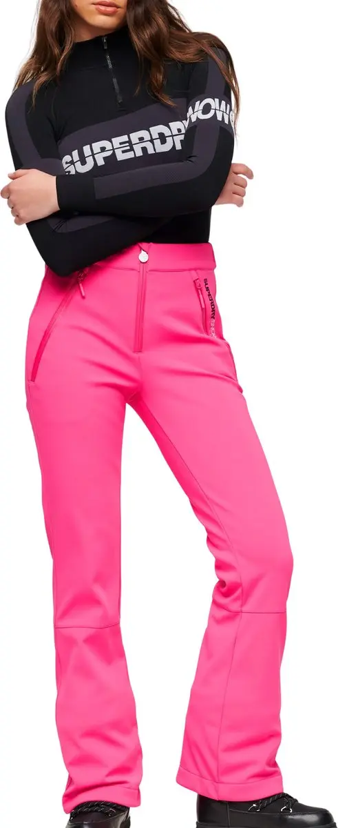 Superdry Ski Softshell Slim Trousers WS110157A-9TN - Maat M - Hyper Magenta Pink