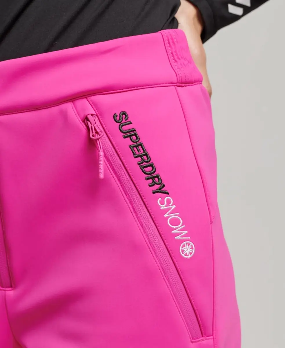 Superdry Ski Softshell Slim Trousers WS110157A-9TN - Maat M - Hyper Magenta Pink