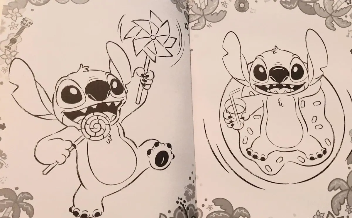 Disney Lilo & Stitch Kleurboek Aloha Hawaii - 32 Pagina's - Blauw Paars