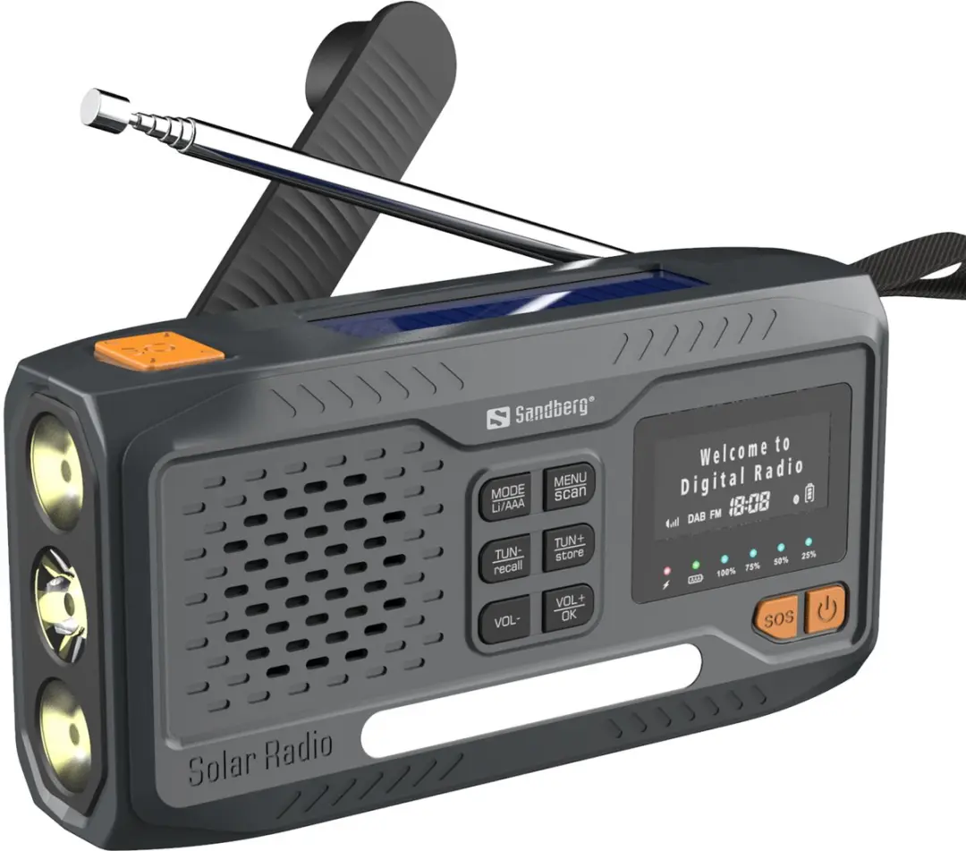 Sandberg Survivor Radio All-in-1 421-17 DAB-radio - Zwart - afbeelding 6 van 6