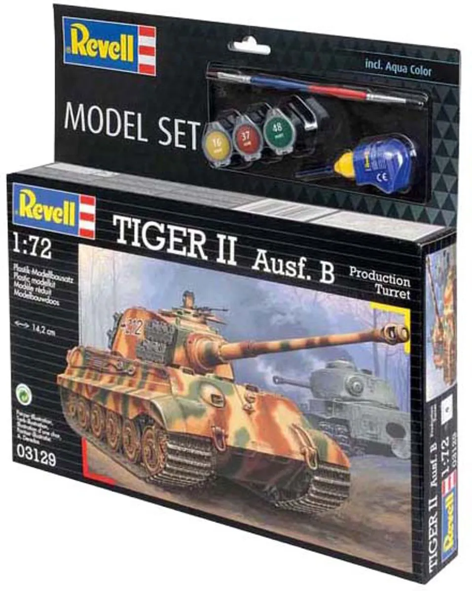 Revell 63129 Tiger II Ausf. B Modelbouwpakket 1:72 - Militaire voertuigen - Multi