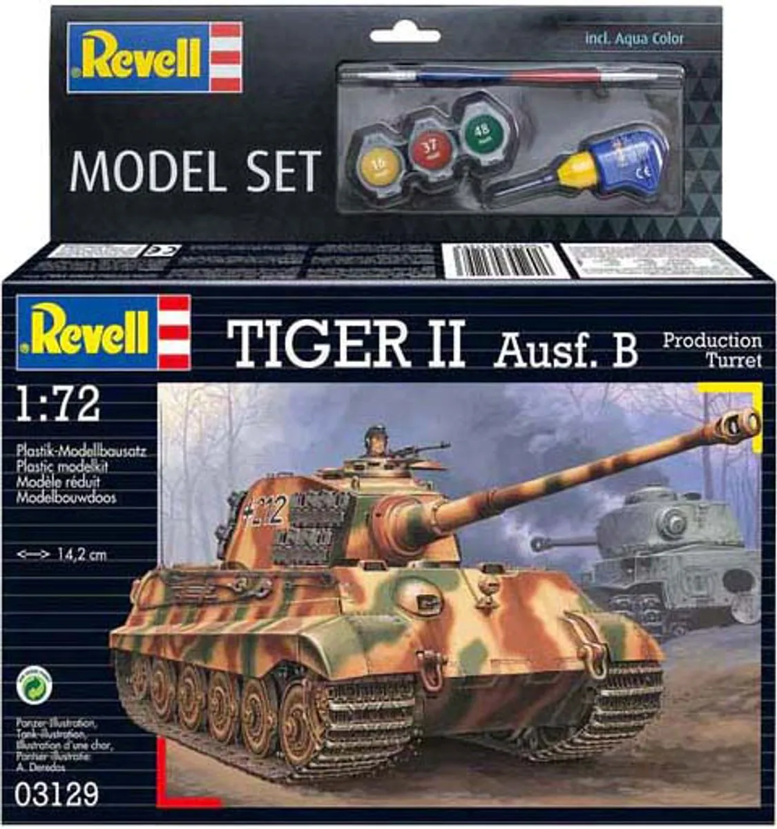 Revell 63129 Tiger II Ausf. B Modelbouwpakket 1:72 - Militaire voertuigen - Multi