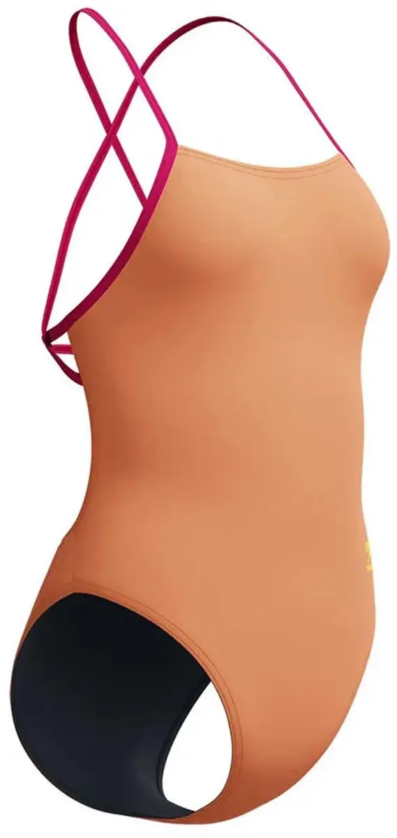 Speedo FL Solid Tie-Back Zwemkleding - Maat 36 - Oranje