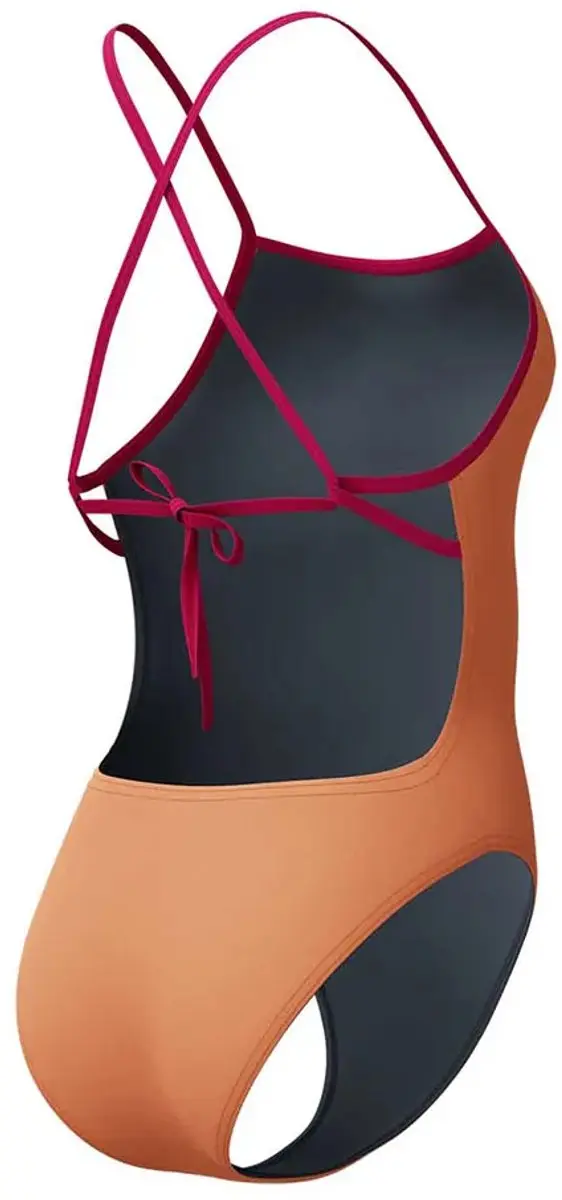 Speedo FL Solid Tie-Back Zwemkleding - Maat 36 - Oranje