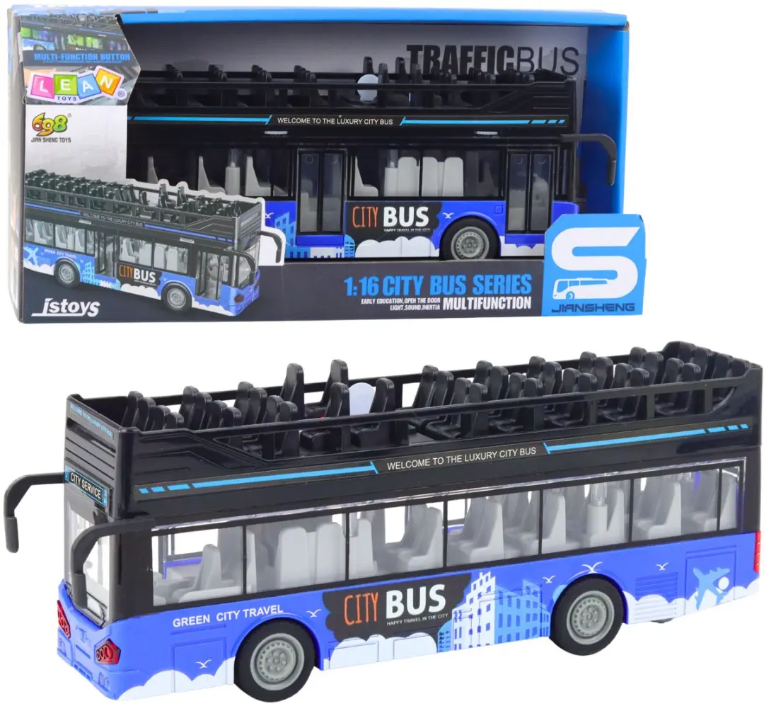 LEAN TOYS Stadsbus Dubbeldekker 1:16