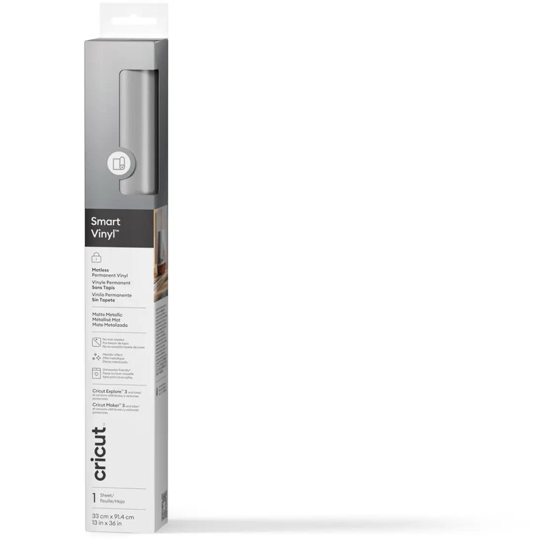 Cricut Smart Vinyl Permanent Mat Zilver 33x91cm