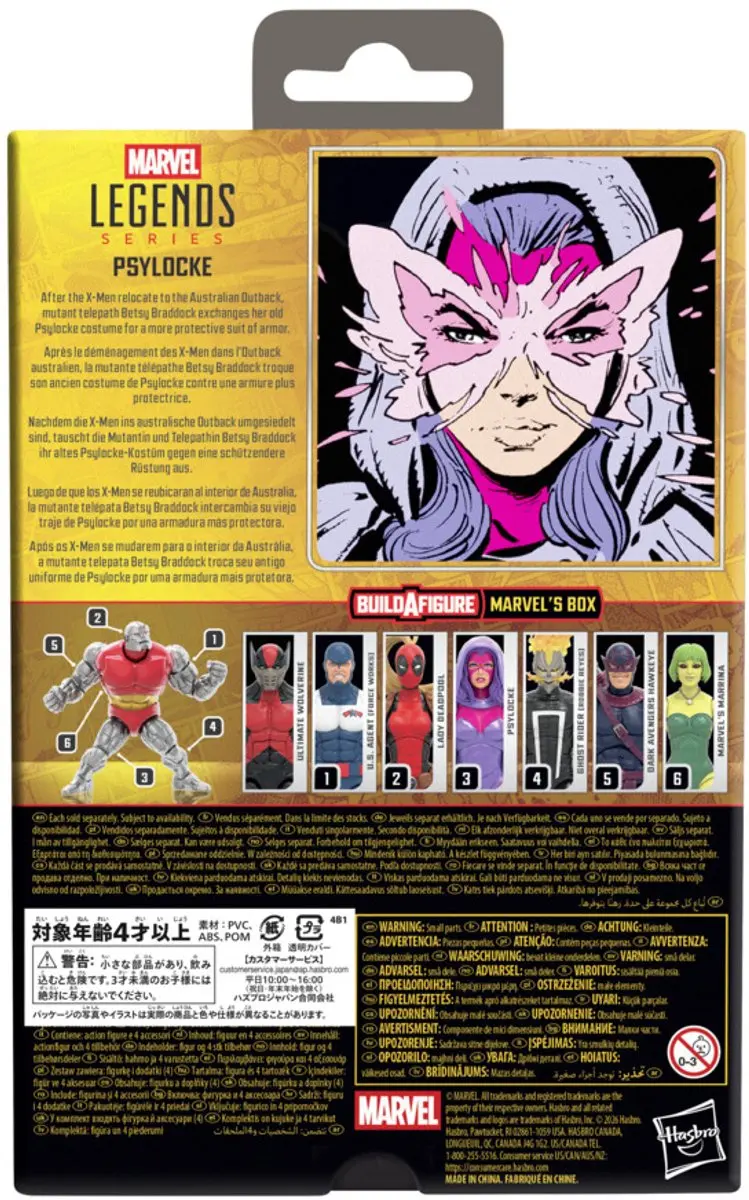 Marvel Legends Series Psylocke G24235X0 Actiefiguur - Paars