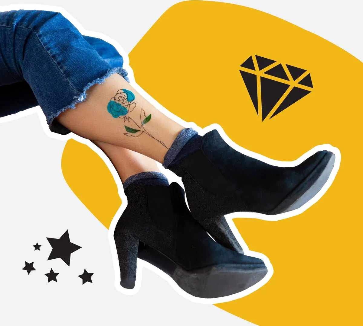 Bic Bodymark Tattoo Stencils 16 Stuks - Zilver