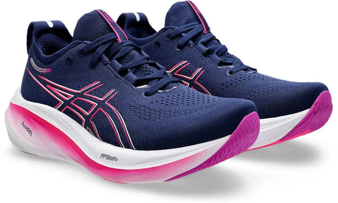 ASICS Gel-Nimbus 26 Hardloopschoenen 42.5 - Blauw Roze