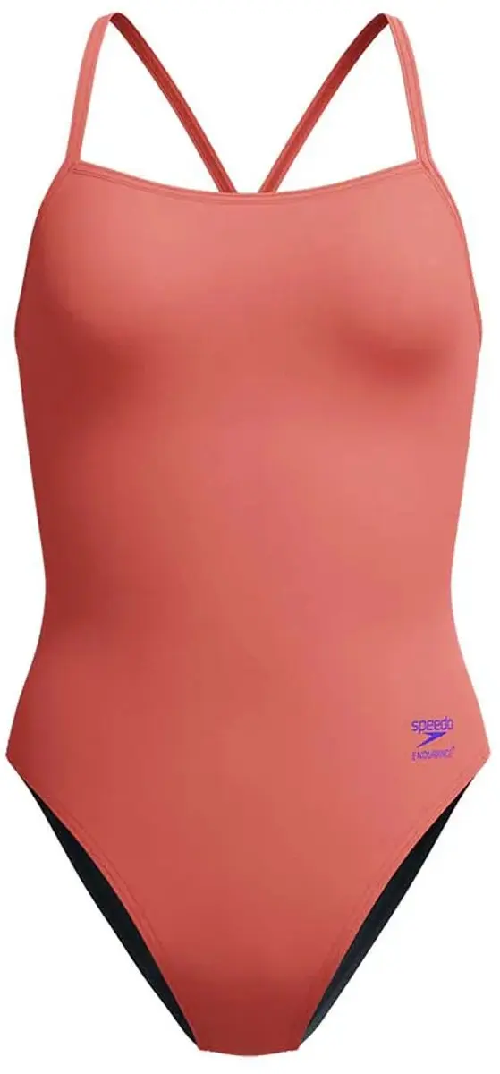 Speedo Fl Solid V-back 2.0 Zwemkleding - UK 32 - Neon Coral