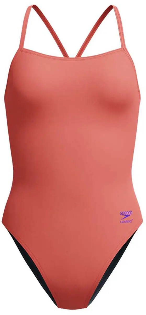 Speedo Fl Solid V-back 2.0 Zwemkleding - UK 32 - Neon Coral