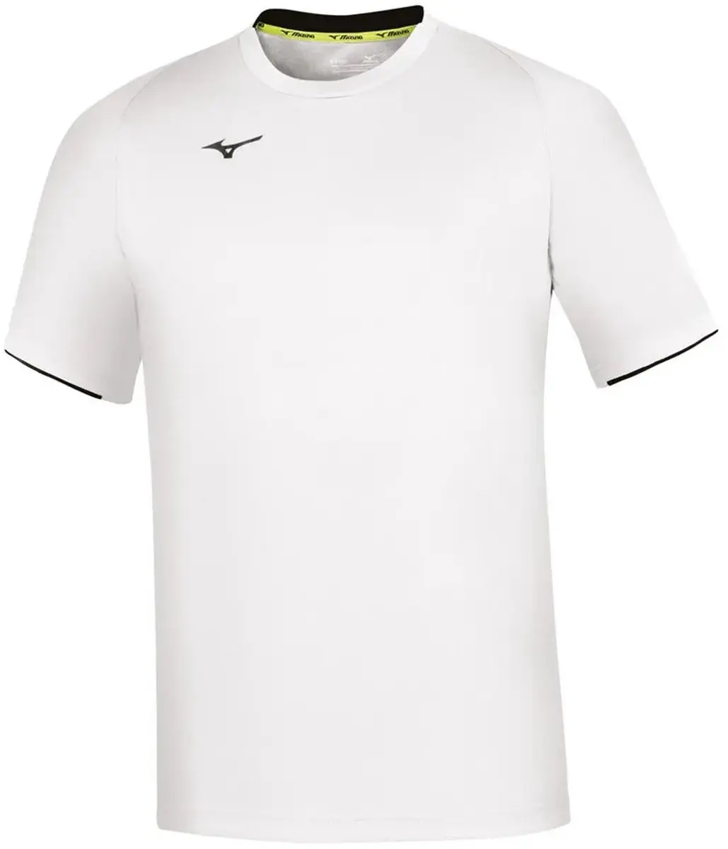 Mizuno Junior T-shirt met mouwen S - Wit/Navy - afbeelding 2 van 2
