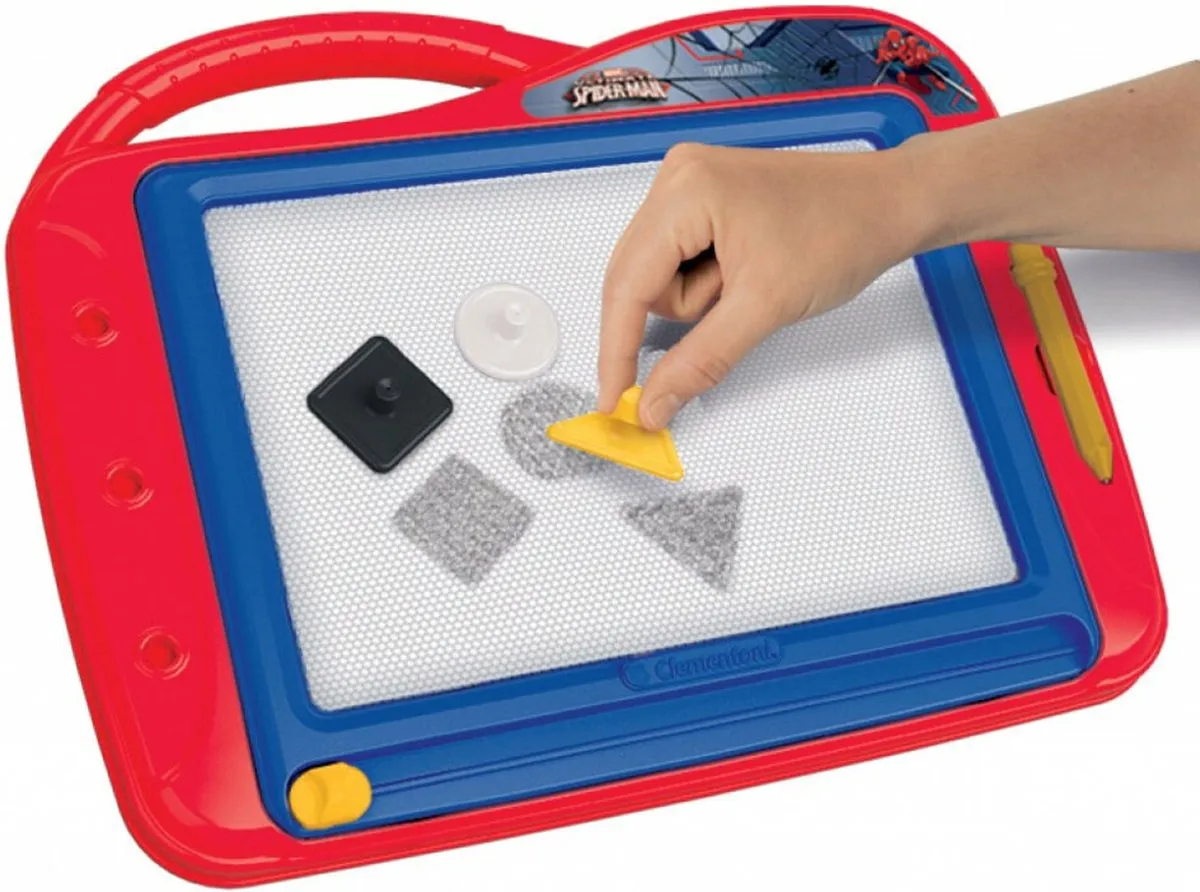 Clementoni Spiderman Magnetisch Tekenbord - Geel/Blauw/Rood