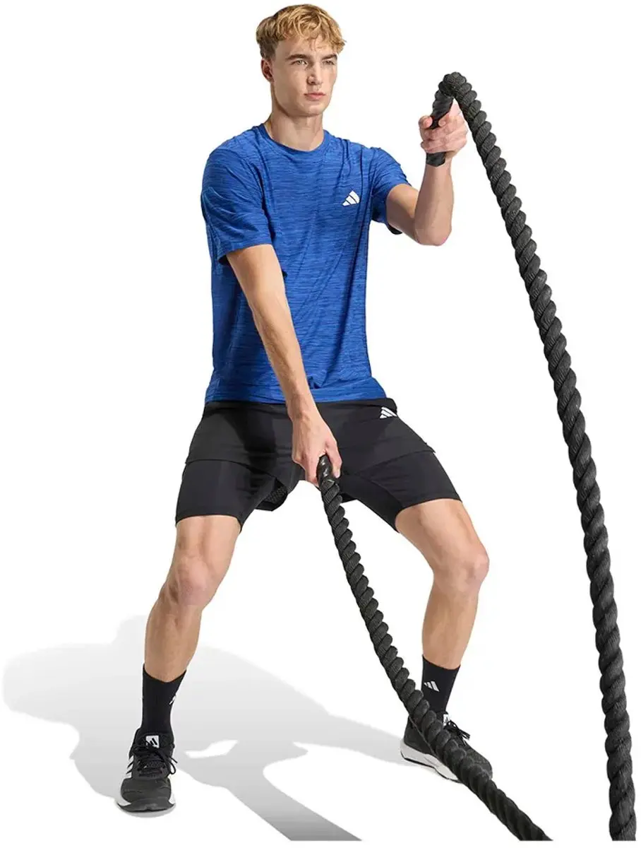 Adidas Workout Essentials Flex T-shirt - Blauw 2XL - afbeelding 3 van 4