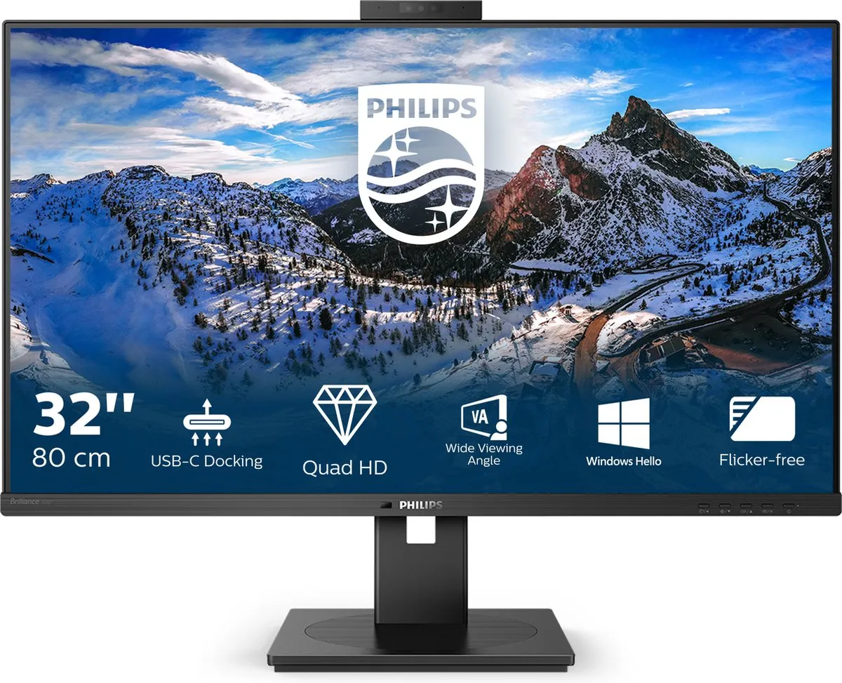 Philips 326P1H QHD Webcam Monitor 32 inch
